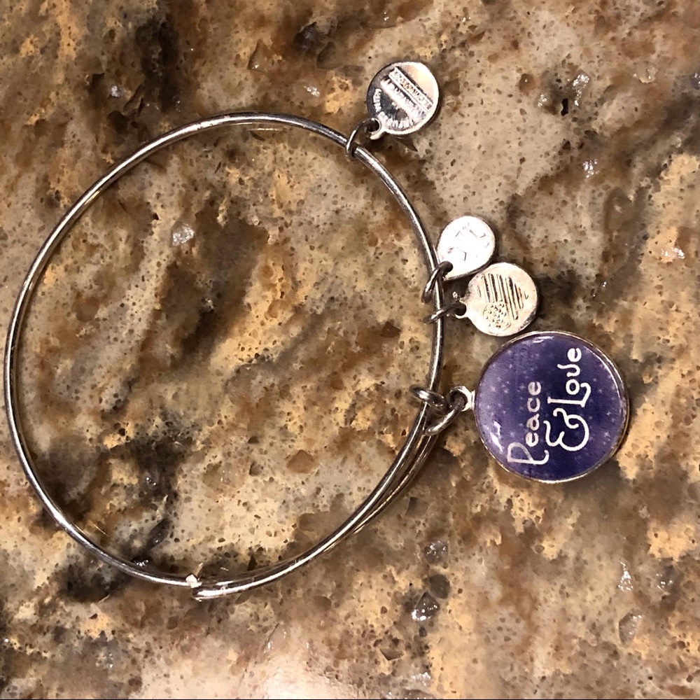 Alex & Ani “Peace & Love” Silver Bracelet 2016